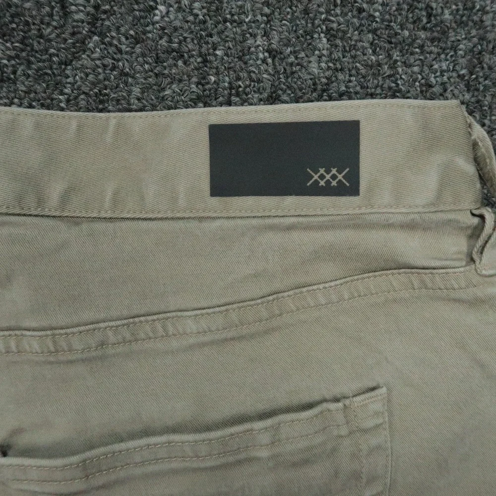 Rhone Pants Mens 36x32 Green Gray Everyday Twill 5 Pocket Straight Zip